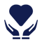 Hands surrounding a heart to reflect MyPass's health and wellbeing benefits