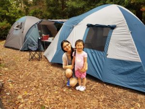 Jenny Li on a Family Camping Trip