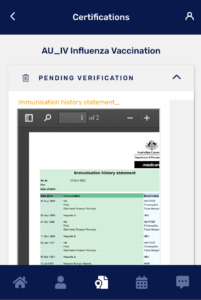 Immunisation Evidence in MyPass