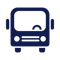 Forward view of a bus
